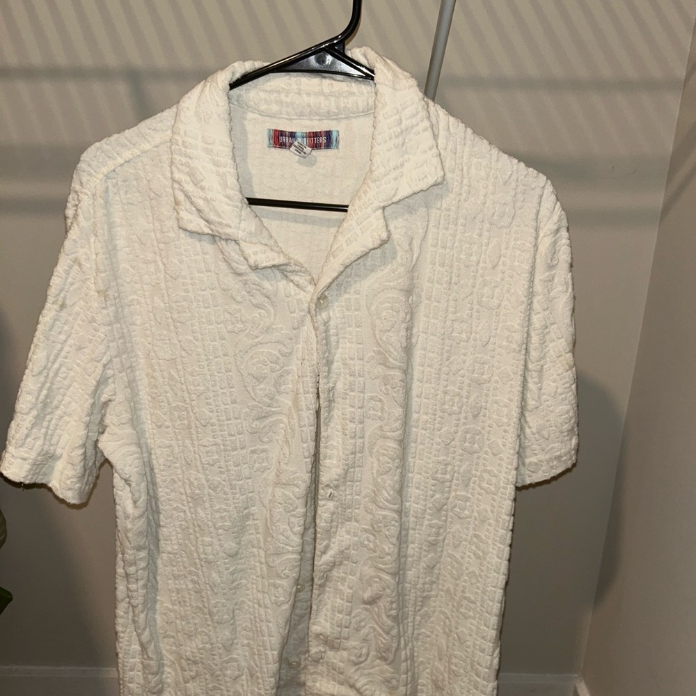 Urban Outfitters Cream Textured Shirt
